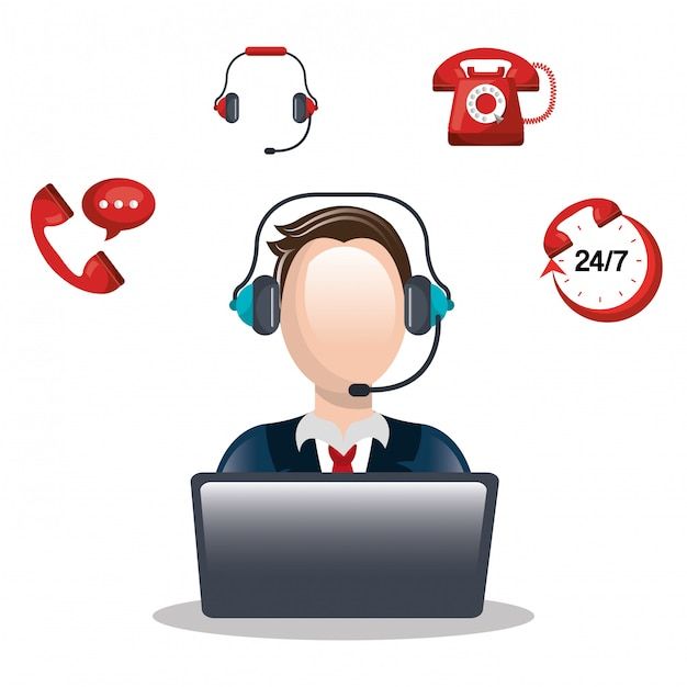 call center free vector